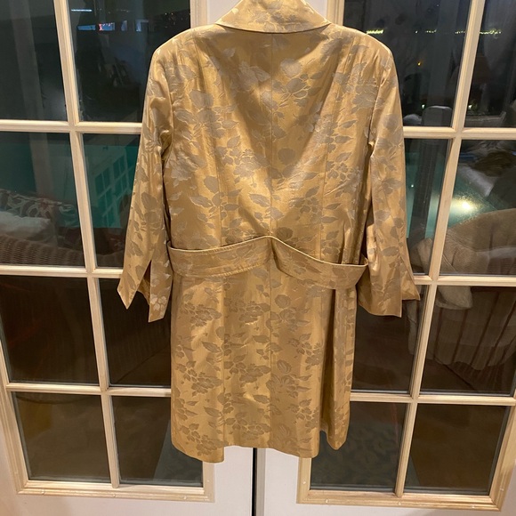 INC International Concepts  Beautiful Gold Trench Coat Style Peacoat - Picture 2 of 8